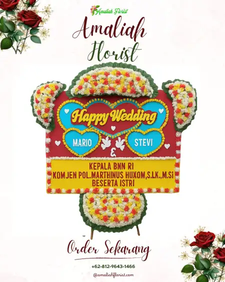 Papan Bunga Pernikahan Rama Dewa